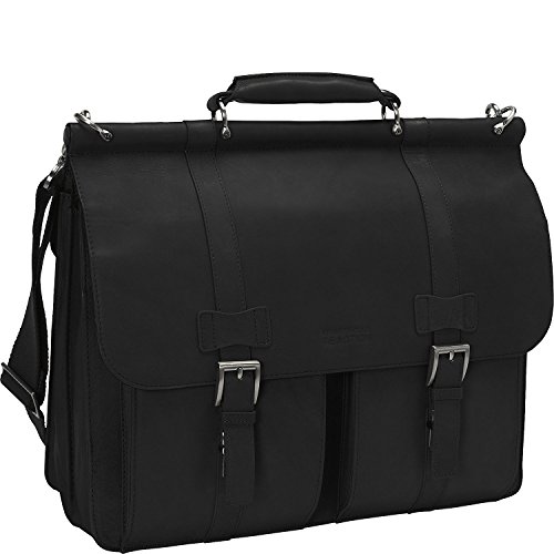 0094393028574 - KENNETH COLE REACTION THE MIND YOUR OWN BUSINESS COLOMBIAN LEATHER DOWEL ROD LAPTOP CASE BRIEFCASE/PORTAFOLIO-BLACK