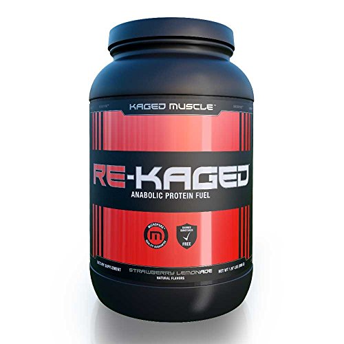 0094393450641 - KAGED MUSCLE RE-KAGED MAX RECOVERY POST WORKOUT PROTEIN POWDER WITH BCAAS, CREATINE AND GLUTAMINE, STRAWBERRY LEMONADE, 2LB