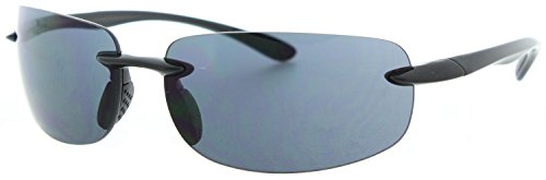 0094393997689 - FIORE® ISLAND LIFE STYLISH RIMLESS SUNGLASSES FOR MEN AND WOMEN - AVAILABLE IN POLARIZED AND NON-POLARIZED (BLACK - POLARIZED)