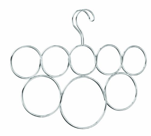 9456741919735 - INTERDESIGN CLASSICO SCARF HANGER, NO SNAG STORAGE FOR SCARVES, TIES, BELTS, SHAWLS, PASHMINAS, ACCESSORIES - 8 LOOPS, CHROME