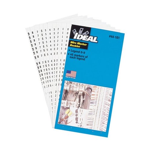 0094713183372 - IDEAL 44-101 WIRE MARKER BOOKLET LEGEND: 0-9 (45 EACH)