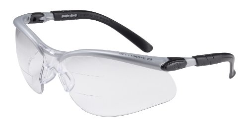 0094713686514 - 3M BX DUAL READER PROTECTIVE EYEWEAR, 11458-00000-20 CLEAR ANTI-FOG LENS, SILV/BLK FRAME, +2.0 TOP/BOTTOM DIOPTER (PACK OF 1)