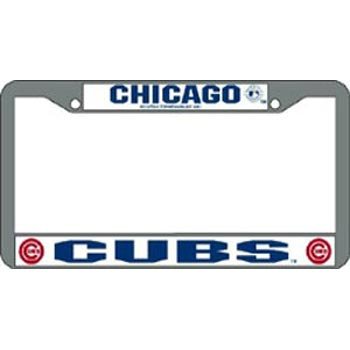 0094746107369 - MLB CHICAGO CUBS CHROME LICENSE PLATE FRAME