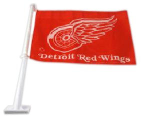 0094746113575 - NHL DETROIT RED WINGS RED CAR FLAG