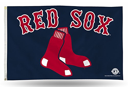 0094746114879 - MLB BOSTON RED SOX 3-FOOT BY 5-FOOT BANNER FLAG