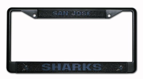 0094746219758 - NHL SAN JOSE SHARKS CHROME PLATE FRAME, BLACK