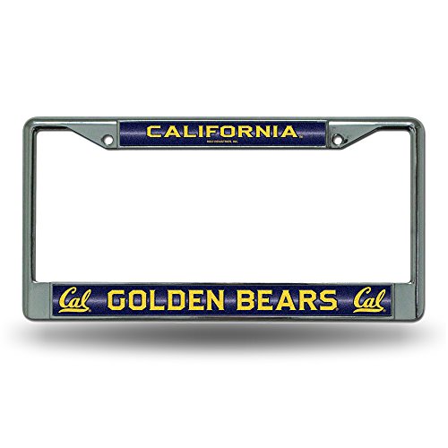 0094746834456 - NCAA CALIFORNIA GOLDEN BEARS BLING LICENSE PLATE FRAME, CHROME, 12 X 6-INCH