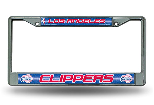 0094746835651 - NBA LOS ANGELES CLIPPERS BLING LICENSE PLATE FRAME, CHROME, 12 X 6-INCH