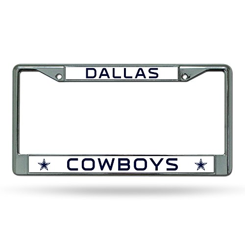 0094746903176 - NFL DALLAS COWBOYS CHROME LICENSE PLATE FRAME,12-INCH BY 6-INCH,SILVER