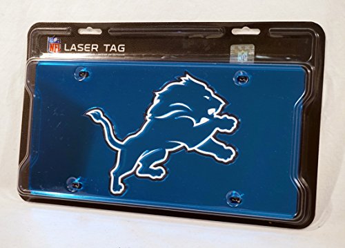 0094746938239 - NFL DETROIT LIONS LASER CUT LICENSE PLATE, BLUE