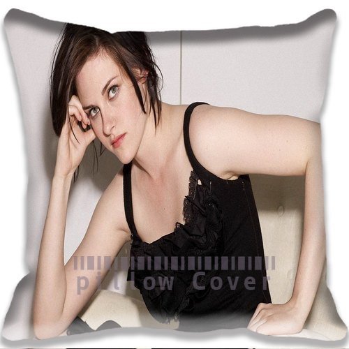 9478861569218 - BEAUTIFUL KRISTEN STEWART FACE COLORFUL COTTON AND POLYESTER HOME DECORATIVE THROW PILLOW COVER CUSHION CASE 18X18INCH