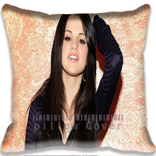 9478861570825 - PERSONALIZED HOME DECORATIVE THROW PILLOW CASE WITH HIDDEN ZIPPER ACTOR ACTRESS CELEBRITY POSE PHOTOS SELENA GOMEZ COTTAGE AND COMFORTABLE PILLOWCASE
