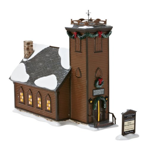 0948021032719 - LITTLE BROWN CHURCH IN THE VALE CHRISTMAS SNOW VILLAGE DEPT 56 BUILDING