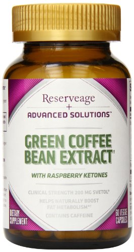 0094922390226 - RESERVEAGE - ADVANCED SOLUTIONS GREEN COFFEE BEAN EXTRACT WITH RASPBERRY KETONES, HELPS NATURALLY BOOST METABOLISM, 60 VEG CAPSULES