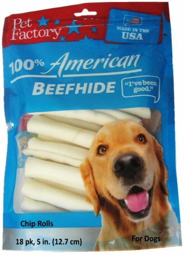 0094983781087 - PET FACTORY U.S.A. BEEF HIDE CHIP ROLLS CHEWS FOR DOGS (18 PACK), SMALL/5