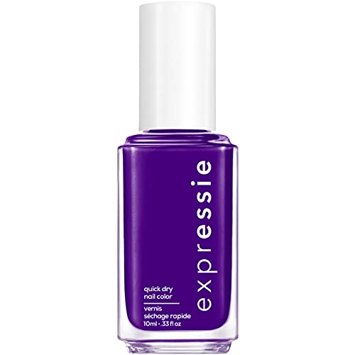 0095008047348 - ESSIE EXPRESSIE QUICK-DRY NAIL POLISH, ONE STEP COLOR AND SHINE, VIBRANT PURPLE NAIL POLISH WITH BLUE UNDERTONES, CREAM FINISH, NO TIME TO PAUSE, 0.33 FL. OZ.