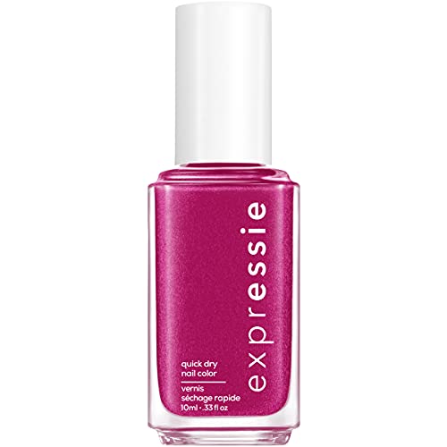 0095008047386 - ESSIE EXPRESSIE QUICK-DRY NAIL POLISH, ONE STEP COLOR AND SHINE, DEEP FUSCHIA PINK NAIL POLISH WITH A SHIMMER FINISH, DONT GLITCH, GET BETTER, 0.33 FL. OZ.