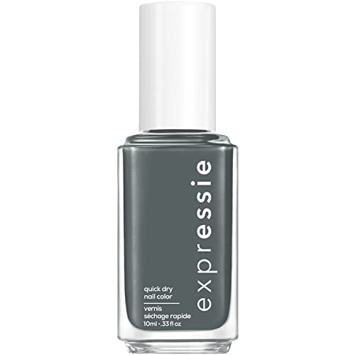 0095008055299 - ESSIE EXPRESSIE QUICK-DRY VEGAN NAIL POLISH, CUT TO THE CHASE TOP COAT, MUTED GREY, 0.33 OUNCE