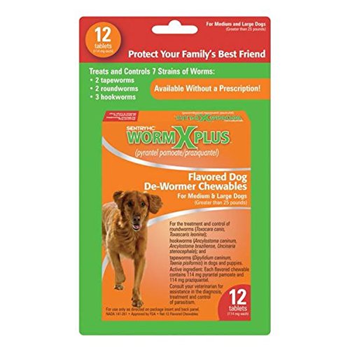 0095019177126 - WORM X PLUS MED & LRG DOG 12-COUNT