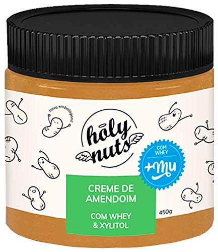 Creme de Amendoim Com Whey e Xylitol Mais Mu (450g) - Holy Nuts