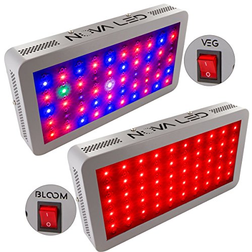 0095225275647 - ULTIMATE LED GROW LIGHT - NOVA N300S DUAL SPECTRUM VEG AND BLOOM CONTROL SWITCH - FULL SPECTRUM 300W LED GROW LAMP - BEST 12 BAND FOR INDOOR PLANT GARDEN - 5 YEAR WARRANTY