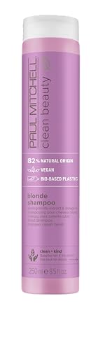 0009531136097 - PAUL MITCHELL CLEAN BEAUTY BLONDE PURPLE SHAMPOO, GENTLY CLEANSES, ELIMINATES BRASSY TONES, FOR COLOR-TREATED HAIR + NATURALLY LIGHT HAIR COLORS, 8.5 OZ.