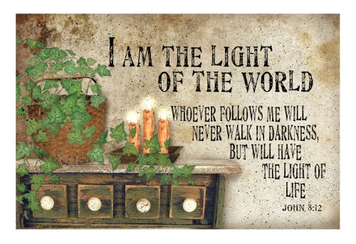 9535539390663 - OHIO WHOLESALE RADIANCE LIGHTED CANVAS WALL ART, LIGHT OF THE WORLD DESIGN, FROM OUR EVERYDAY COLLECTION