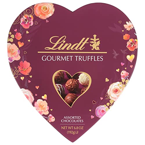 0009542434991 - LINDT ASSORTED GOURMET CHOCOLATE TRUFFLES, VALENTINES DAY BOX OF ASSORTED CHOCOLATE, 6.8 OZ.