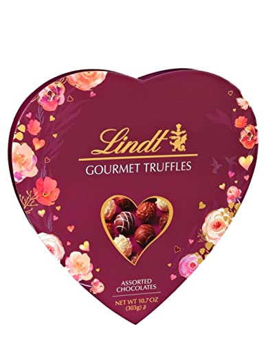 0009542435011 - LINDT VALENTINES GOURMET CHOCOLATE TRUFFLES HEART, 10.7 OZ.