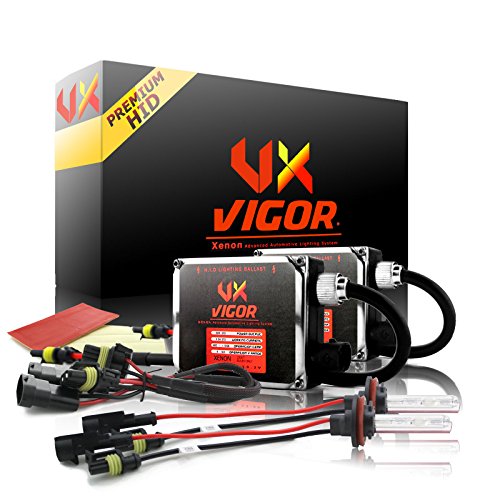 0095474033357 - VIGOR 5202 ( H16 / 9009 / PSX24W ) XENON HID CONVERSION KIT (3K 3000K GOLDEN YELLOW )  PREMIUM SLIM BALLASTS BUILT IN IGNITOR TWO BULBS TWO BALLASTS ALL BULBS SIZES COLORS HIDS LIGHT KITS