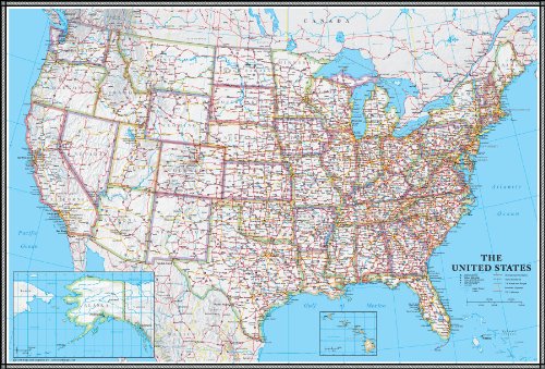 30x42 United States Classic Wall Map Laminated Gtineanupc