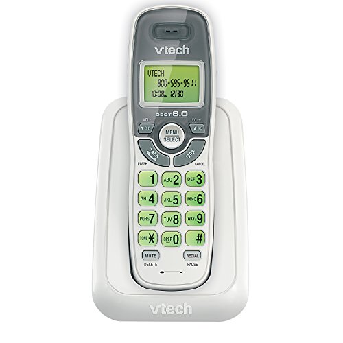 0956256464656 - VTECH CS6114 DECT 6.0 CORDLESS PHONE WITH CALLER ID/CALL WAITING, WHITE WITH 1 HANDSET