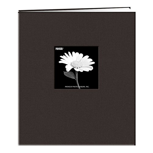 0956257336990 - PIONEER 8 1/2 INCH BY 11 INCH POSTBOUND FABRIC FRAME COVER MEMORY BOOK, DEEP BLACK