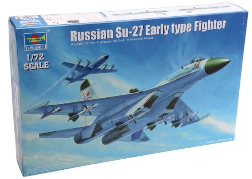9580208016610 - TRUMPETER SU-27 SUKHOI EARLY TYPE RUSSIAN FIGHTER AIRPLANE MODEL KIT, SCALE 1/72