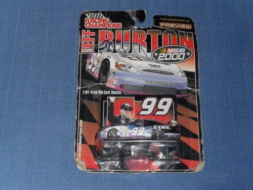 0095949913504 - 2000 NASCAR RACING CHAMPIONS - - - JEFF BURTON #99 EXIDE FORD TAURUS 1-64 DIECAST - - - INCLUDES COLLECTORS CARD AND DISPLAY STAND
