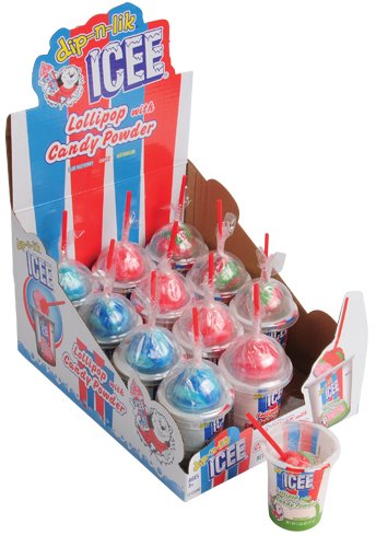 0096019040151 - ICEE DIP N LIK-12/PIECE (2 PIECES) - ICEE DIP N LIK-12/PIECEENJOY THE REFRESHING SWEET TASTE OF AN ICEE(R) WITH THIS DIP-N-LIK. INCLUDES FLAVORED LOLLIPOP WITH CANDY POWDER. COMES IN 3 ASSORTED FLAVO
