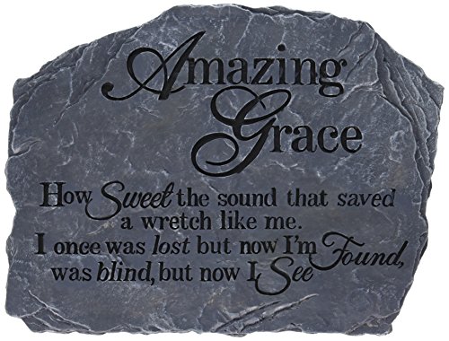 0096069129912 - CARSON HOME ACCENTS GARDEN STONE, 10.5-INCH BY 8-INCH, AMAZING GRACE
