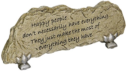0096069132332 - CARSON HOME ACCENTS HAPPY PEOPLE HEART NOTES STONE BAR