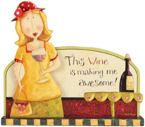 0096069198284 - CARSON HOME ACCENTS 19828 WINE MAKING ME AWESOME DAN DIPOLE MESSAGE BAR, 9 1/3-INCH BY 8-1/2-INCH