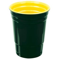 0096069888130 - CARSON HOME ACCENTS TEAM SPIRITS MELAMINE PARTY CUPS, 14-OUNCE, GREEN/YELLOW, SET OF 6