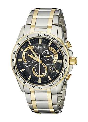 0961613276834 - CITIZEN MEN'S AT4004-52E PERPETUAL CHRONO A-T TWO-TONE STAINLESS STEEL WATCH