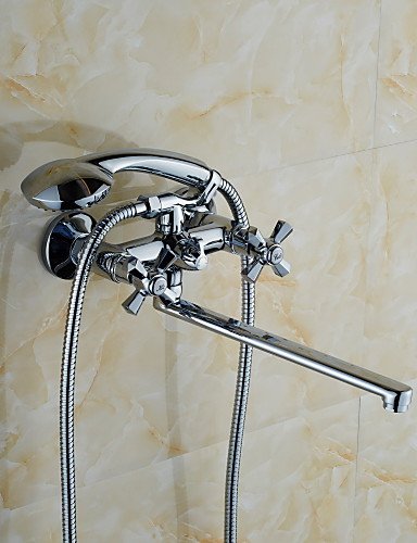 9633221534620 - NORMAL STANDARD KALUD CONTEMPORARY STYLE CHROME FINISH BRASS TAPS WALL MOUNTED SHOWER MIXER TAP