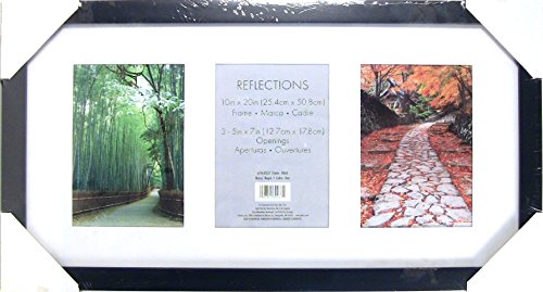 0096391690371 - DARICE 619A-0357 REFLECTIONS LINE A FRAME, 10 BY 20-INCH, BLACK