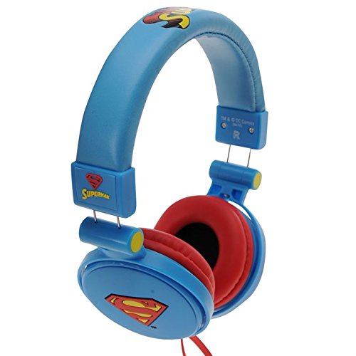0096534350681 - DCCOMICS SUPERMAN CHARACTER HEADPHONES BLUE RED