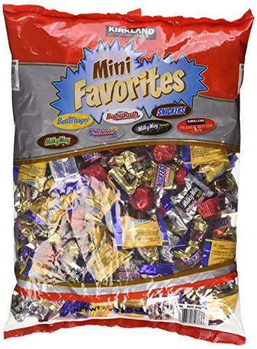 0096619296859 - HALLOWEEN MINI CANDY BARS CHOCOLATE MINI FAVORITES CANDIES 5 POUND BAG