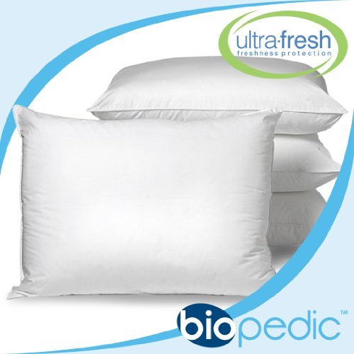 0096675386808 - BIOPEDIC ULTRAFRESH ANTI-BACTERIAL 4-PACK BED PILLOWS, STANDARD SIZE, WHITE