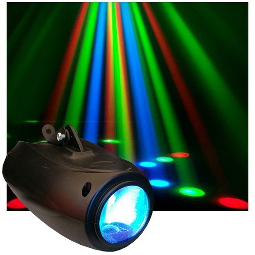 0096962671877 - LED MINIMOON - MOONFLOWER EFFECT RGBW LEDS - BUILT-IN PATTERNS OF COLOR CHANGING, STROBE AND PATTERN ROTATION WITH SOUND ACTIVATION.