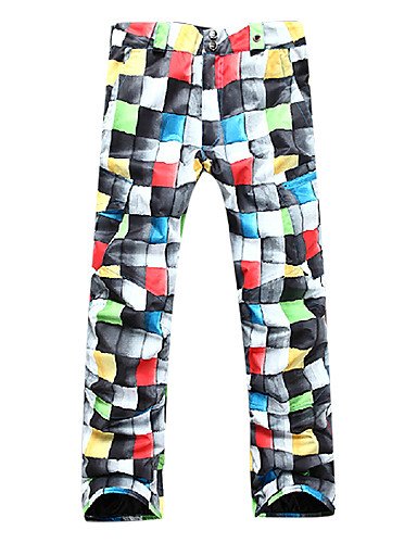 9698653169000 - XXL GSOU SNOW OUTDOOR MEN'S COLORFUL CHECK PATTERN BREATHABLE WINDPROOF SKI PANTS , XL