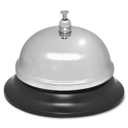 0097009383630 - SPARCO NICKEL PLATED CALL BELL, 2 3/4-INCH HIGH, 3 3/8-INCH BASE, CHROME/BLACK (SPR01583)