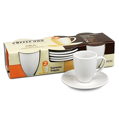 0097031173261 - KONITZ COFFEE BAR ESPRESSO DOPPIO CUPS/SAUCERS, SET OF 4